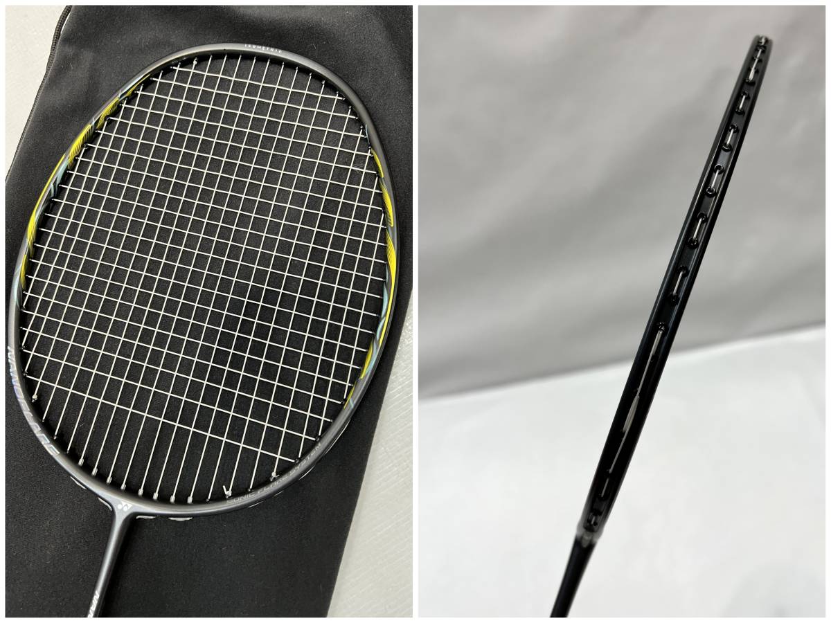  buy 36500 jpy! ultimate beautiful goods YONEX badminton racket NANOFLARE 800 LT nano flair + racket bag BAG1812R 6ps.@ for navy / red B