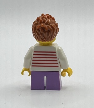 即決　新品　未使用　レゴ　LEGO　ミニフィギュア　ミニフィグ　シティ　ボーダーシャツの男の子　ツンツンヘア　子ども_画像3