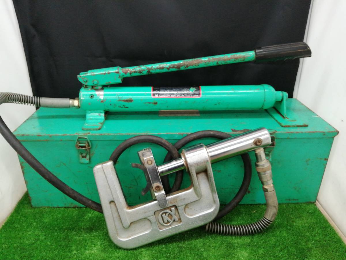 【激安】 亀倉精機 中古品 KAMEKURA EP-700型 P-50N パイプ断水機 手動油圧ポンプ 圧着工具、ハンドプレス機