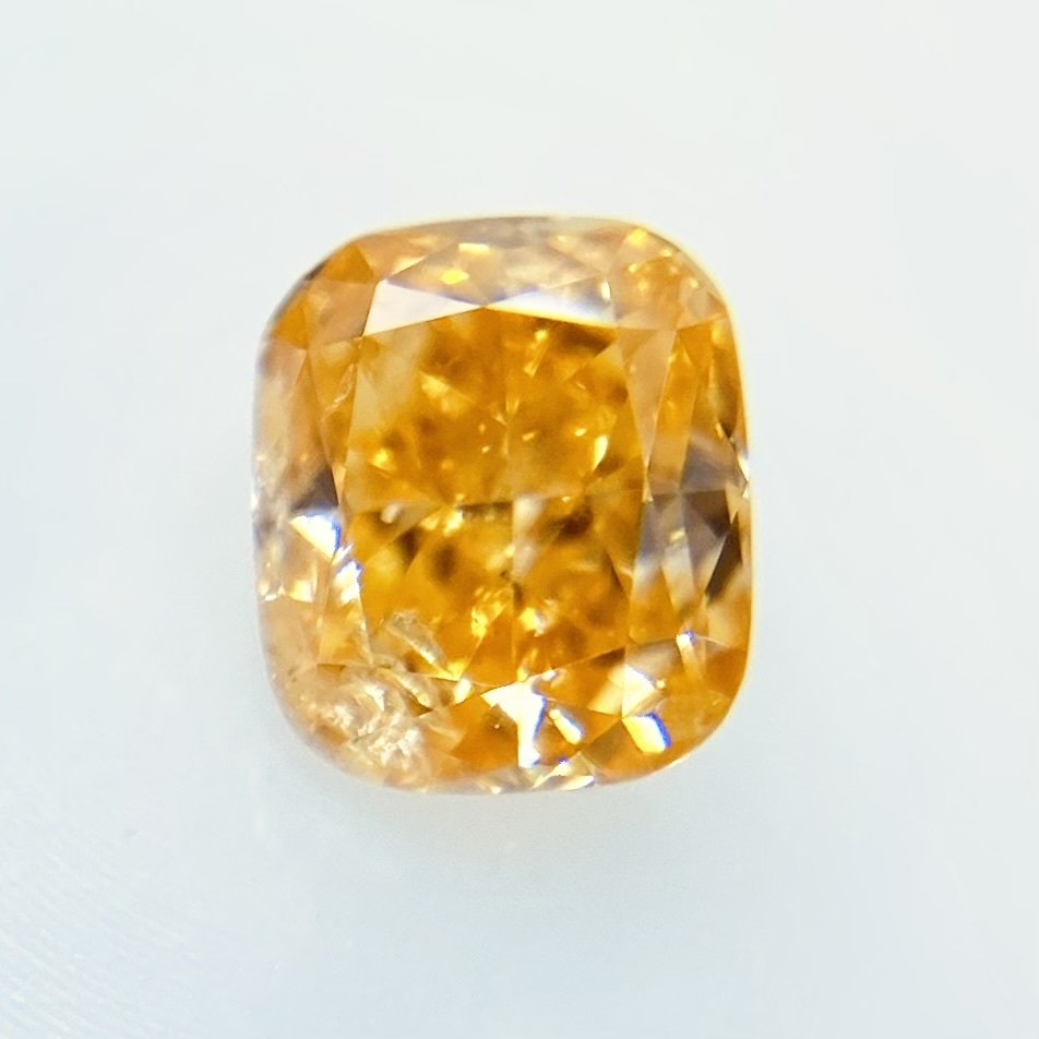 女の子向けプレゼント集結 FANCY VIVID YELLOW ORANGE 0.319ct X