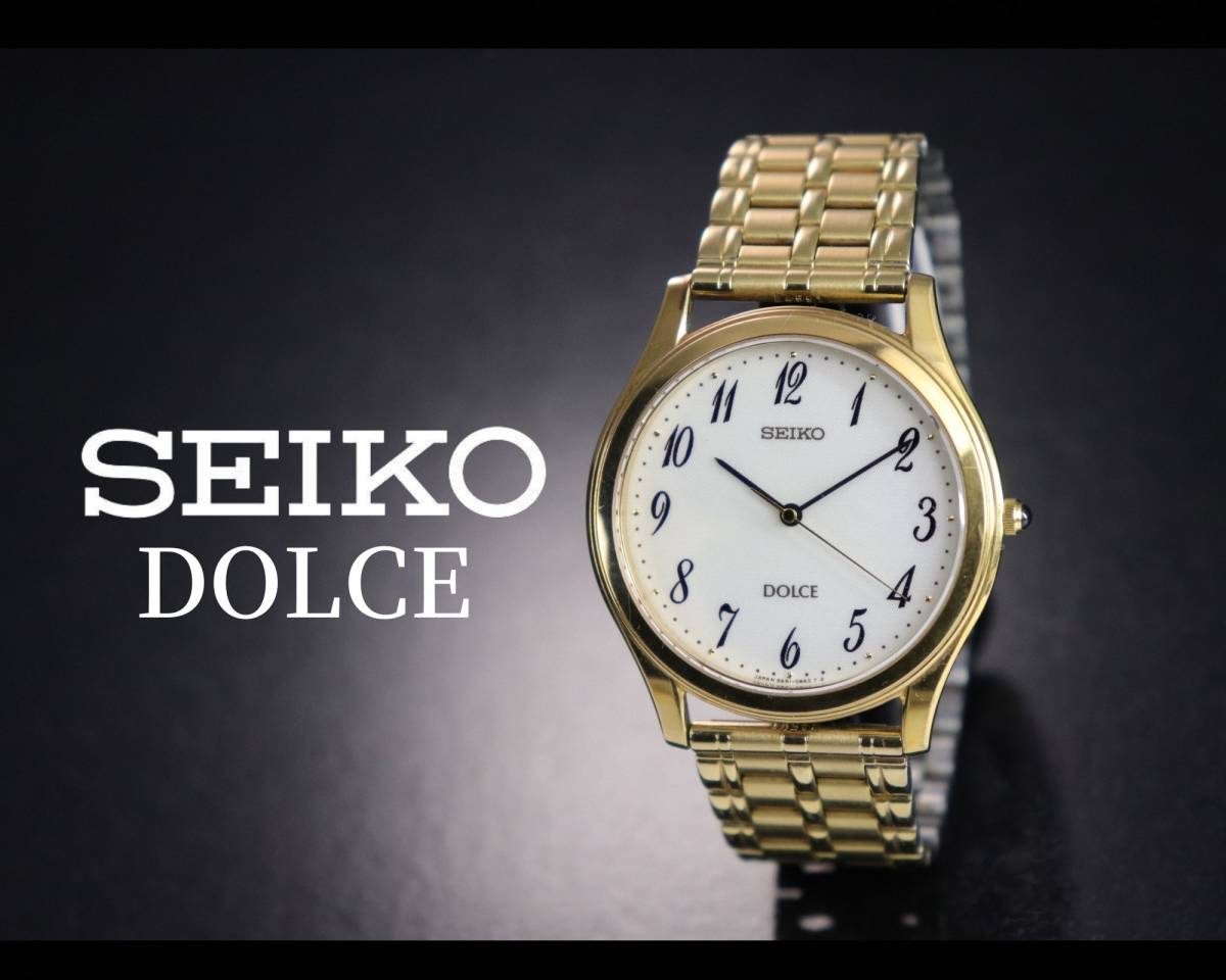 美品】 SEIKO DOLCE 5E61-0A90 セイコー ドルチェ メンズ 腕時計