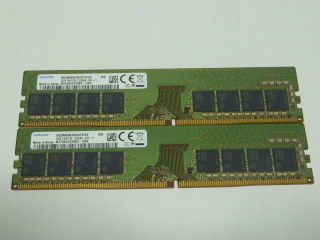 メモリ デスクトップ用 Samsung DDR4-3200 PC4-25600 16GBx2枚 合計