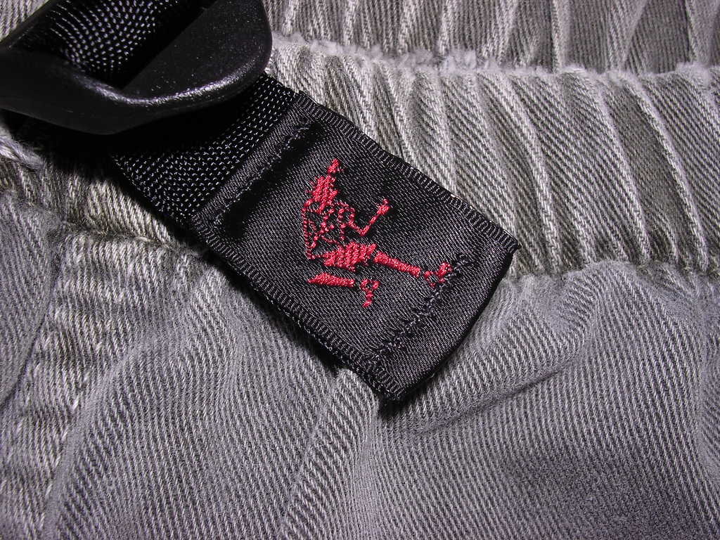 90s USA製 グラミチ GRAMICCI ココペリ刺繍 クライミング ショーツ S グレー vintage old パンツ ランニングマン_画像7