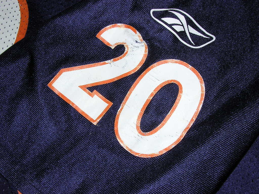 00s Reebok NFL Denver Broncos #20 DAWKINS フットボールシャツ L vintage old ブロンコス ユニフォーム ジャージ_画像8