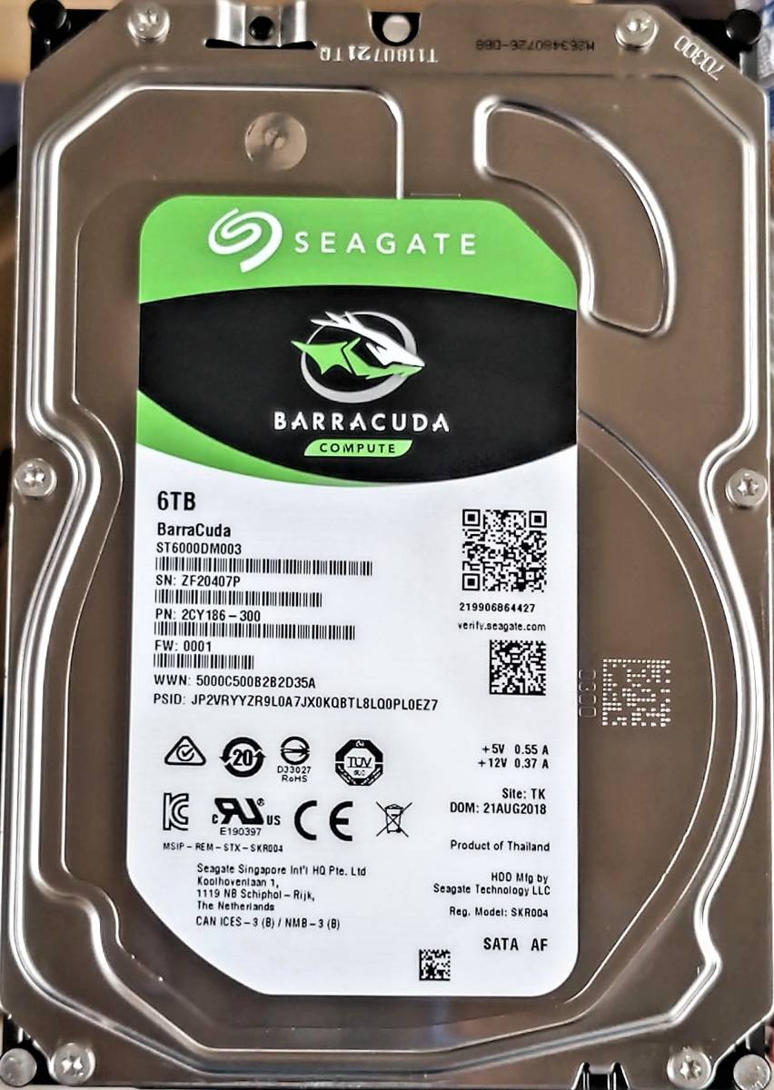 2023爆買い SEAGATE 3.5インチ内蔵HDD 6TB SATA6Gb 5.4K 256MB