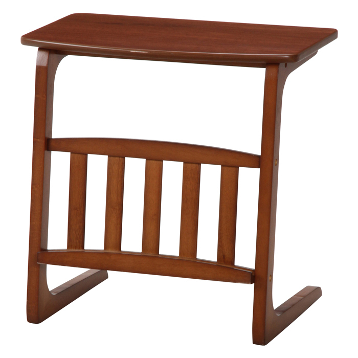 サイドテーブル マガジンラック付き ナイトテーブル ベッドサイドテーブル 木製テーブル ソファーサイド FGB-0553_画像1