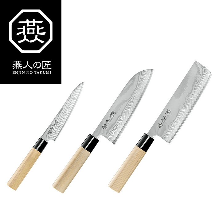 包丁3点セット 三徳包丁165mm 菜切包丁165mm ペティナイフ130mm 包丁 キッチン用品 燕三条 日本製 YKM-0972_画像1