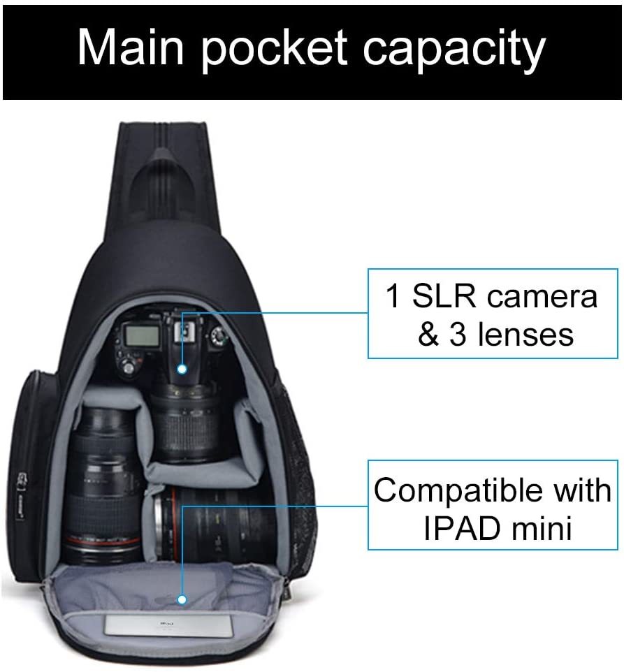 爆売れ 一眼レフカメラ バッグ カメラケース 防水 ソニー キヤノン EOS R6 R5 RP R 6DII ニコン Z5 Z6 Z7 D3500 グレー ネイビー ブラック_画像2