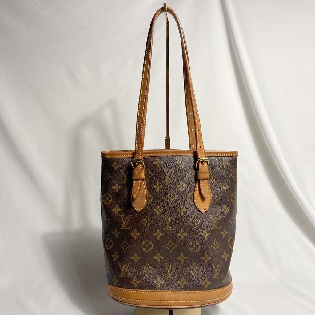 [外観美品] LOUIS VUITTON ルイヴィトン モノグラム バケットPM プチバケット ショルダーバッグ ハンドバッグ AR0957_画像1