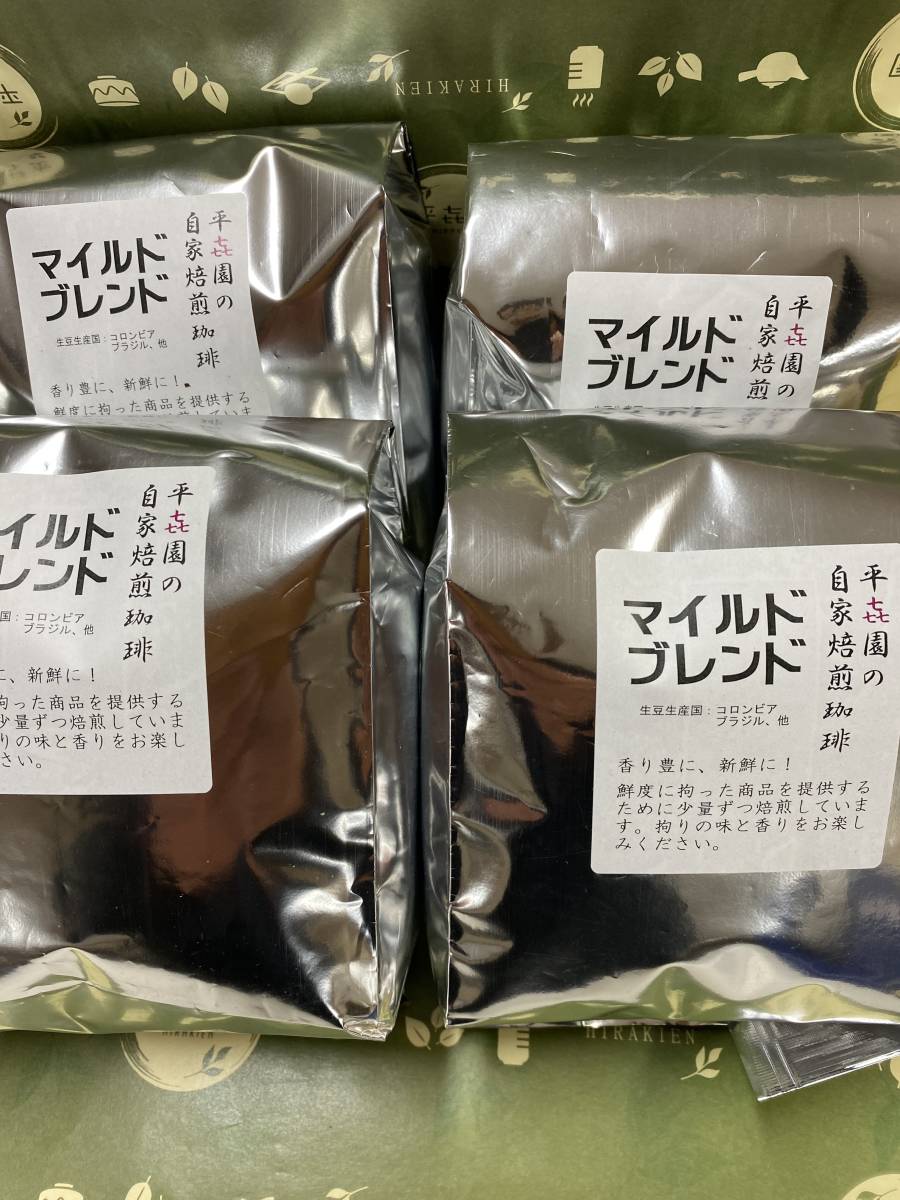 平喜園の自家焙煎コーヒー豆マイルドブレンド500g4個_画像1