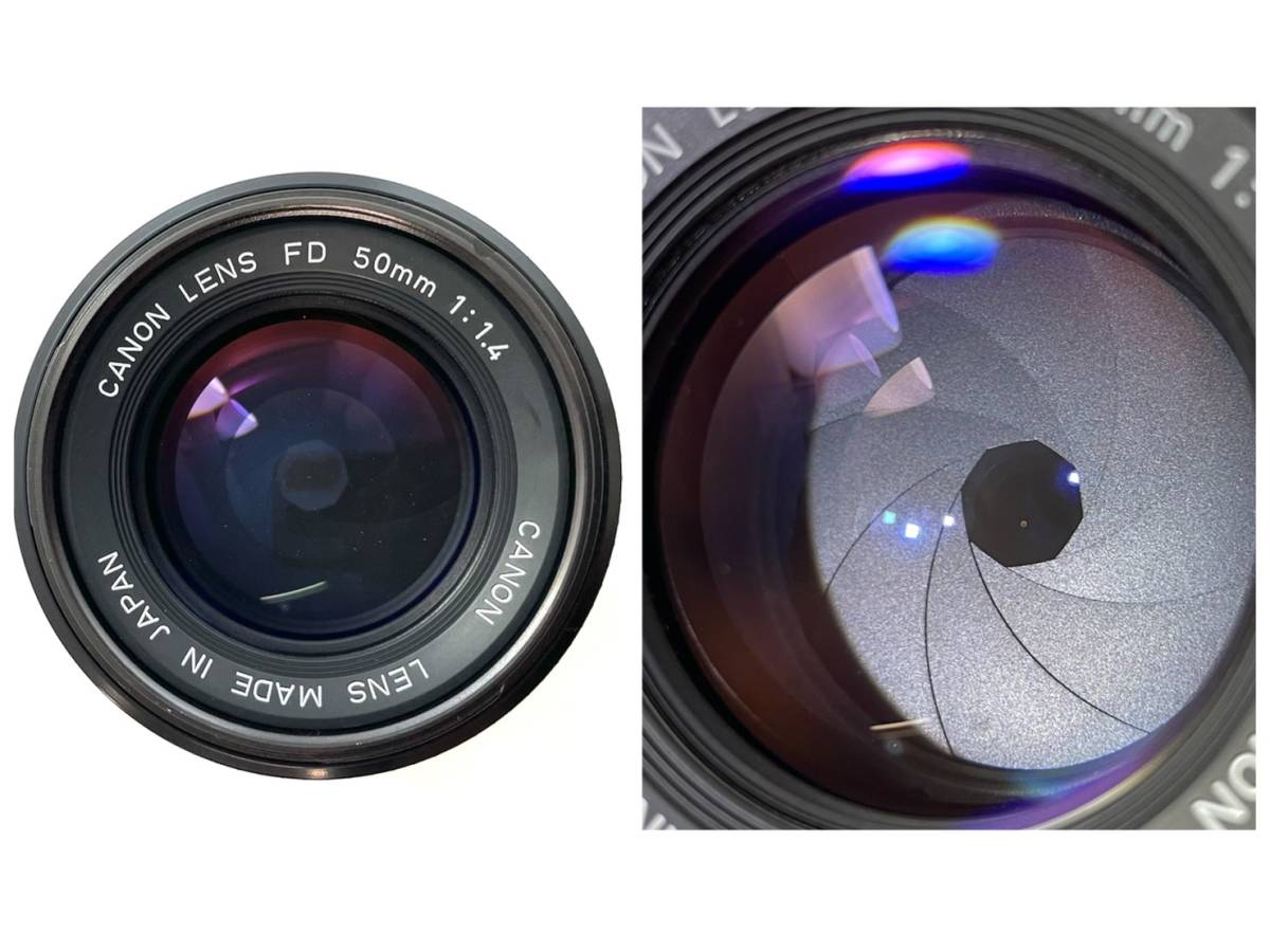 ☆【ジャンク品】CANON AE-1 シルバー + LENS FD 50mm 1:1.4 単焦点レンズ FDマウント 一眼レフ フィルムカメラ (26831KD1)_画像7