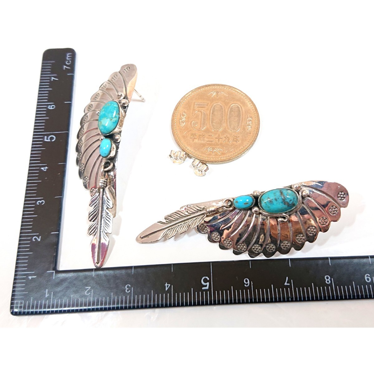 イーグル フェザー ピアス ターコイズピアス シルバー925 silver925