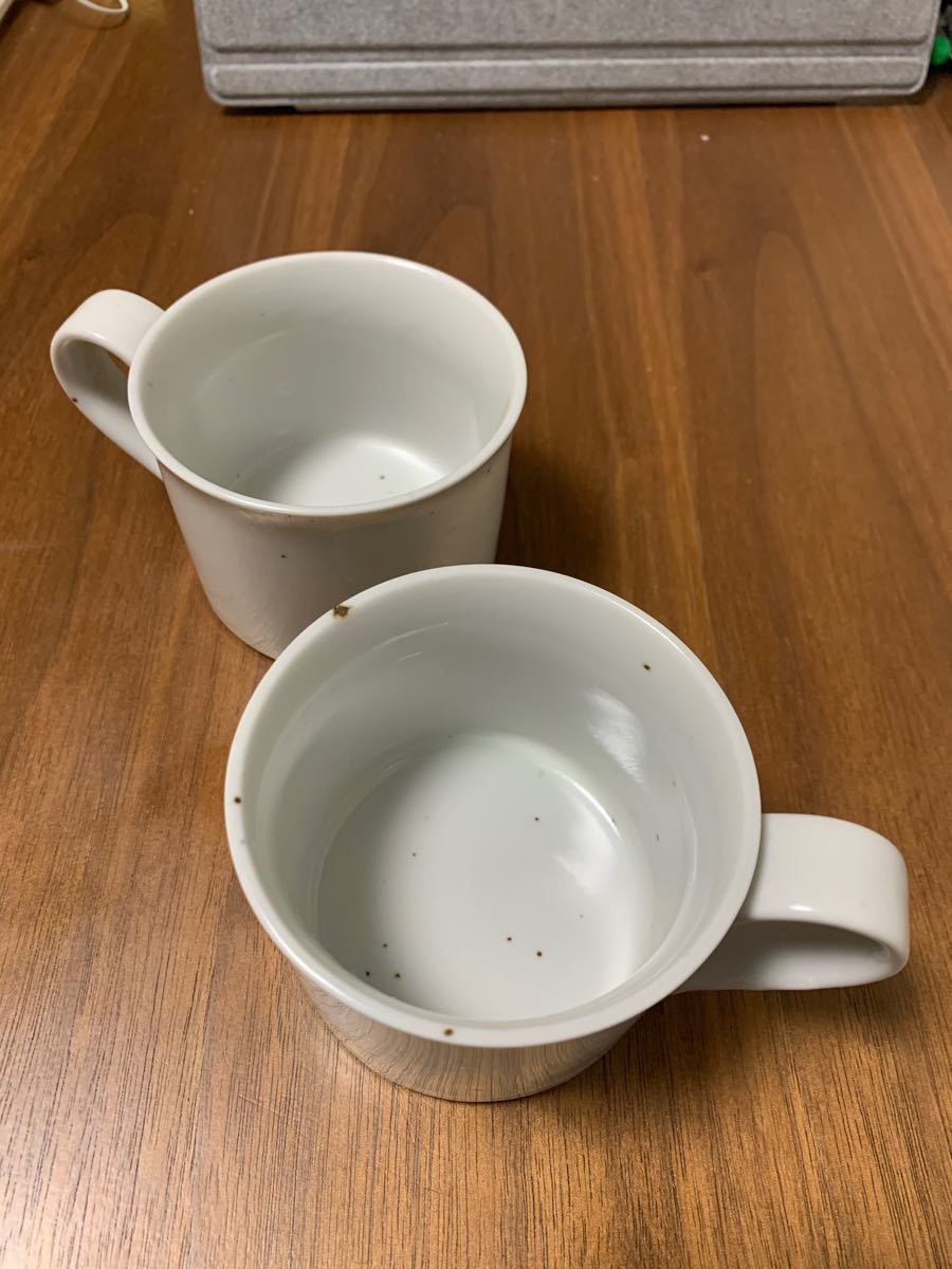 送料無料　無印良品　コーヒーカップペア　直径8cm、高さ6.5cm