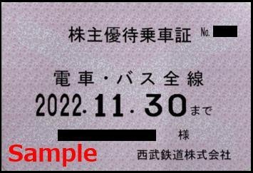 一部送料込◆西武電鉄◆株主優待乗車証 電車バス全線 定期型M-004_画像1