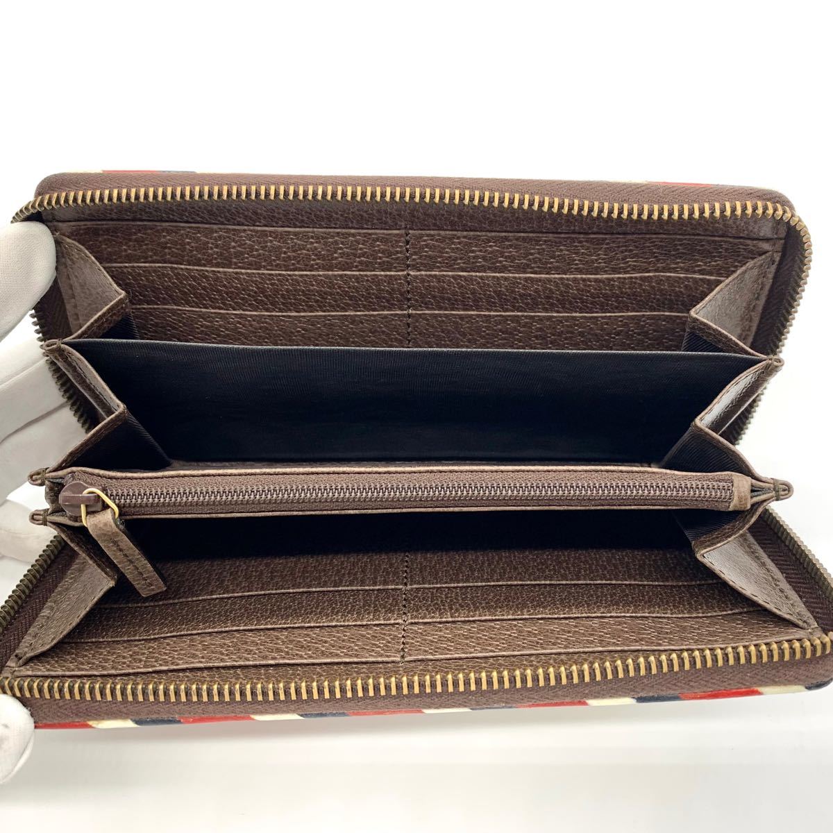 未使用級】GUCCI グッチ クーリエ 財布 長財布 ラウンドファスナー