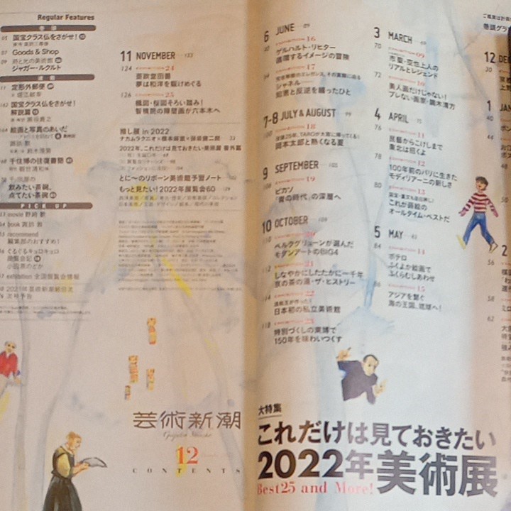 芸術新潮  2021年12月号 2022年 美術展 フェルメール 岡本太郎 ビカソ 楳図かずお　ゲルハルト・リヒター