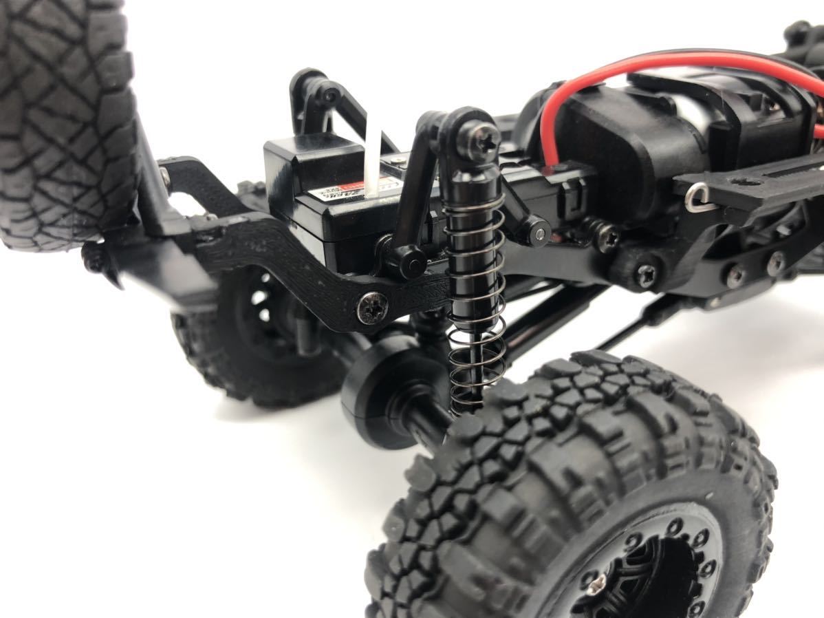 RGTタイヤ + 真鍮製変換ハブ + ABS製 ミニッツ 4x4 ジープ 用 10mm リフトアップパーツセット 4×4