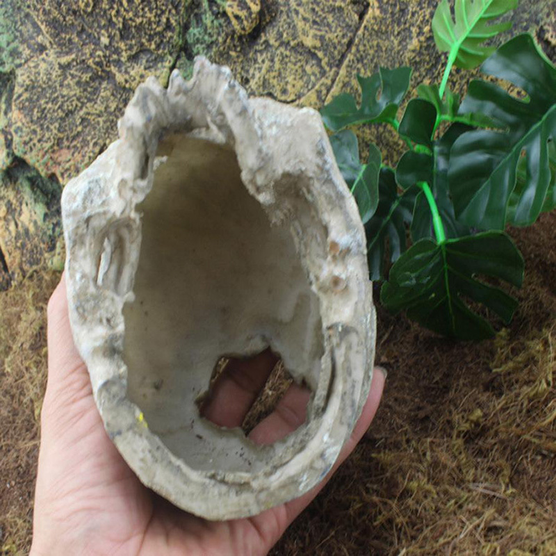 在庫処分 スカル 頭蓋骨 隠れ家 熱帯魚 爬虫類 テラリウム 装飾 飾り アクアリウム インテリア オブジェ オーナメント n538_画像4
