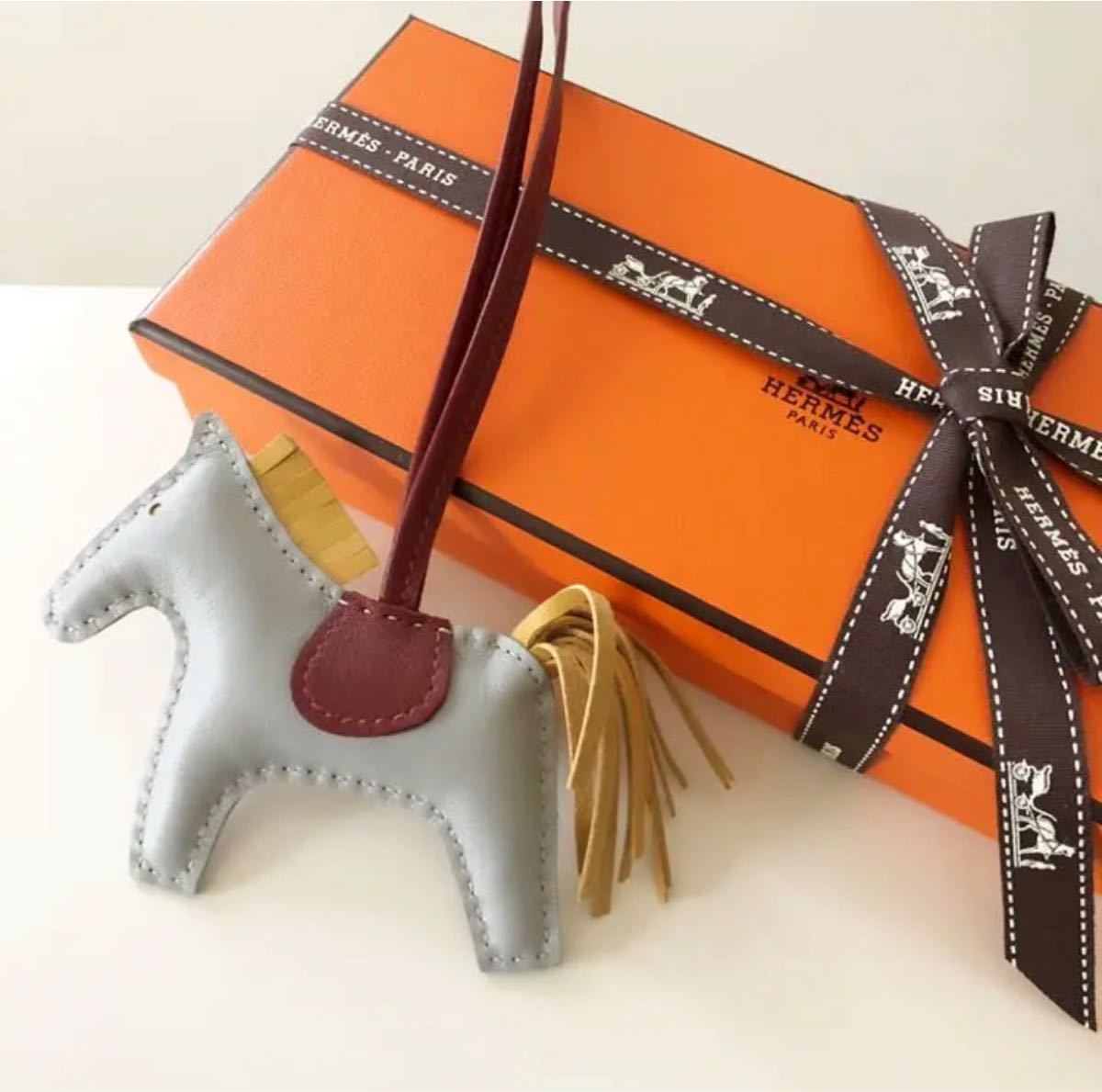 HERMES ロデオ ブルーグラシエ PM お馬 チャーム エルメス 新品 本物