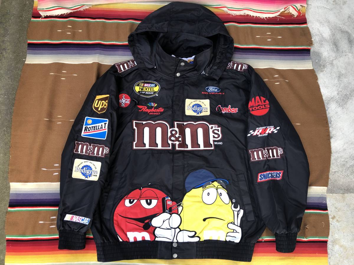 ☆100円スタート!USED【JEFF HAMILTON】M&M RACING NYLON JKT★size:XXL ジェフ ハミルトン/CHASE/FORD/MAC TOOLS/フルデコ/企業ロゴ@80_画像2