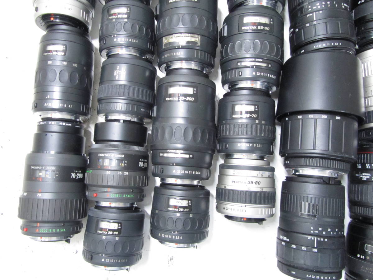 〔J671〕ジャンク ペンタックス マウント AF レンズ（PENTAX 70-200mm/SIGMA 70-300mm/TAMRON A03 A06 など）まとめ売り 53本 同梱不可_画像3