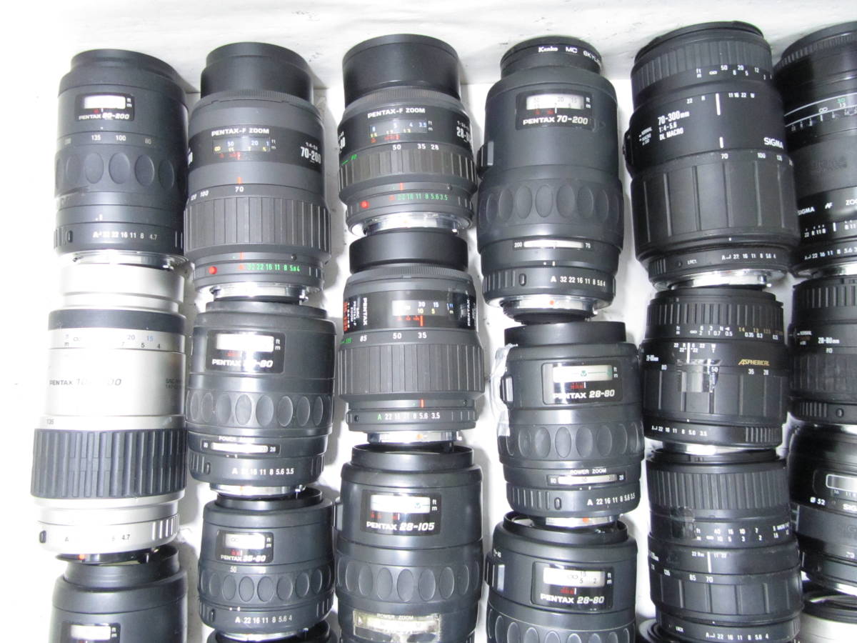 〔J671〕ジャンク ペンタックス マウント AF レンズ（PENTAX 70-200mm/SIGMA 70-300mm/TAMRON A03 A06 など）まとめ売り 53本 同梱不可_画像2
