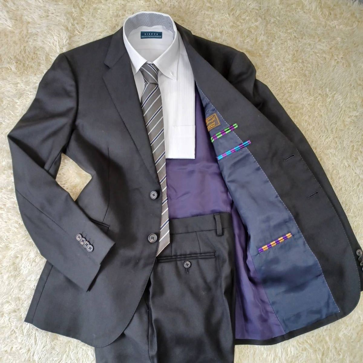 1円〜【美品】PaulSmith ボールスミス スーツ セットアップ ブラック