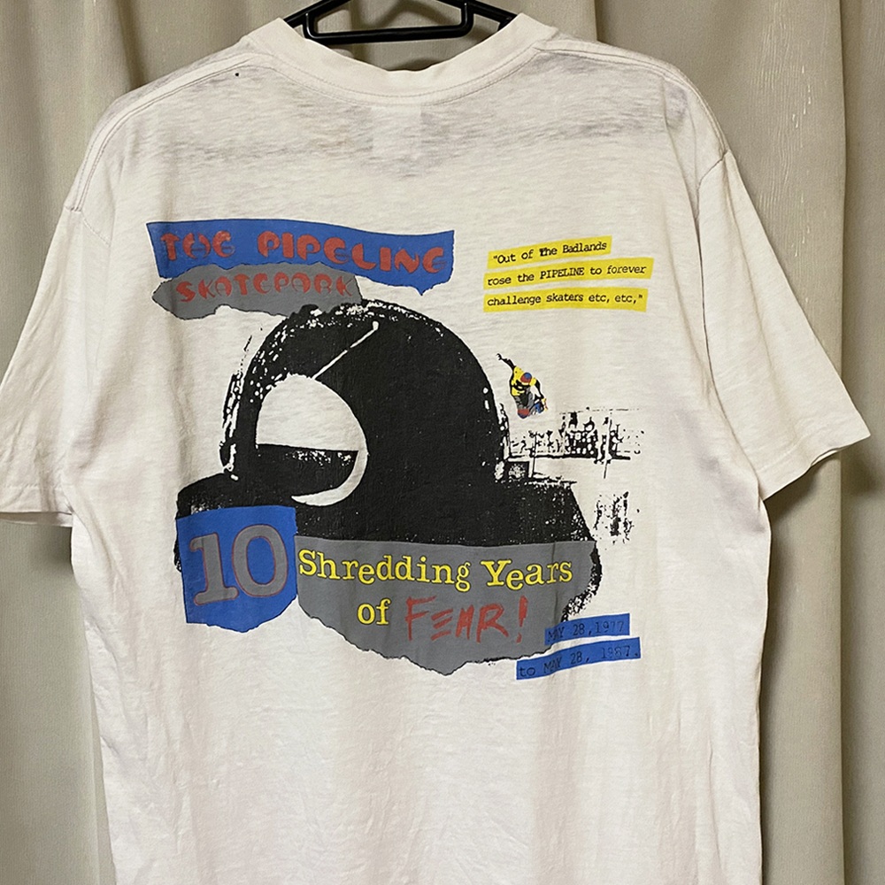 大注目】 powell santacruz 10周年 パイプライン L 白 Tシャツ