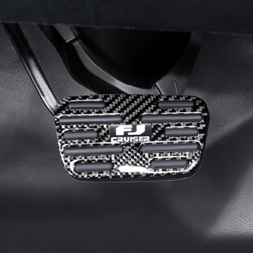 【FJクルーザー】ブレーキアクセルペダル装飾保護カバー トヨタ 06～21年式用 内装アクセサリー 取付簡単 カーボンファイバー ラバー 全2種_画像3