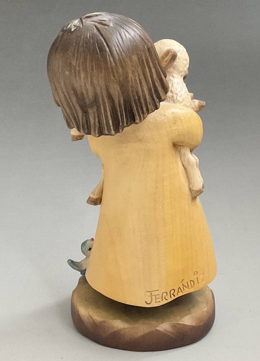 アンリ人形 イタリア木彫り【春の訪れ】25cm - 置物