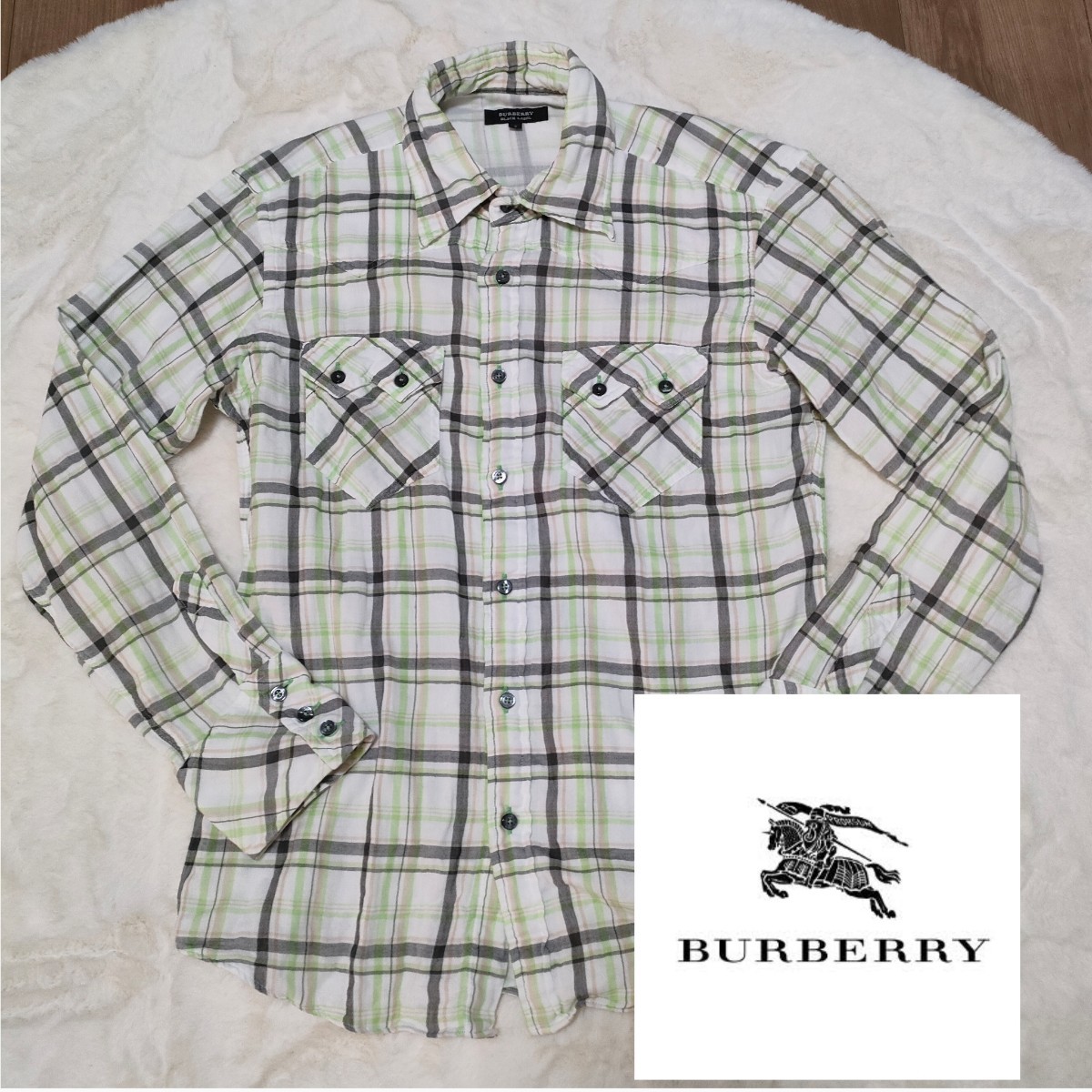 BURBERRY BLACK LABEL バーバリーブラックレーベル チェック柄　シャツ　美品　価格交渉OK