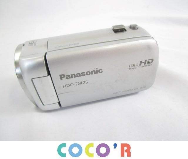 【同梱可】中古品 家電 カメラ Panasonic パナソニック HDC-TM25 デジタルハイビジョンビデオカメラ シルバー 8GB内_画像4