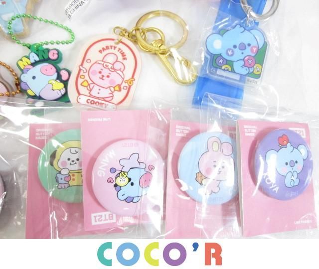 [ including in a package possible ] secondhand goods .. bulletproof boy .BTS BT21 COOKY CHIMMY KOYA other acrylic fiber key holder Raver strap trout gold 