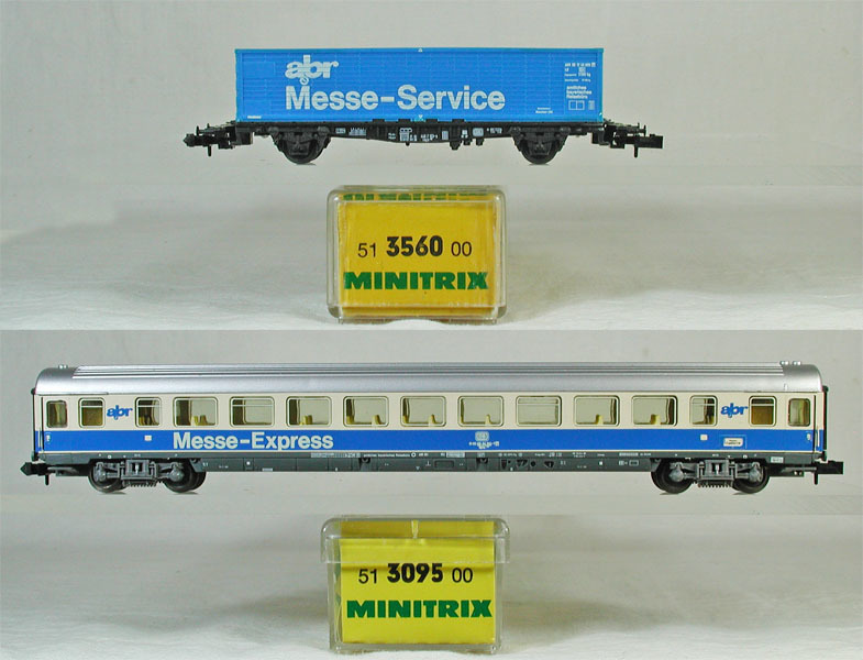 MINITRIX #3095＋#3560 ＤＢ（旧西ドイツ国鉄）展示会サービス（Messe-Service） 専用車両