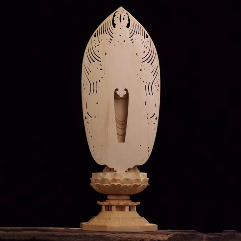 極 総檜材 木彫仏像 仏教美術 精密細工 仏師 仕上げ品 地蔵菩薩立像 高 
