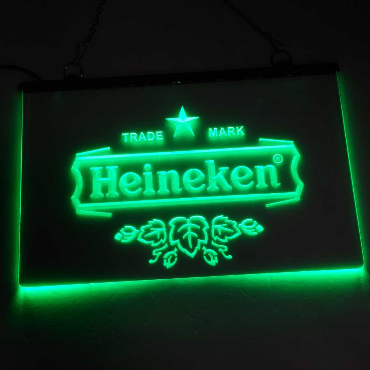 No.LE182 ハイネケン ビール LED ネオン 看板 Heineken ランプ ライト 