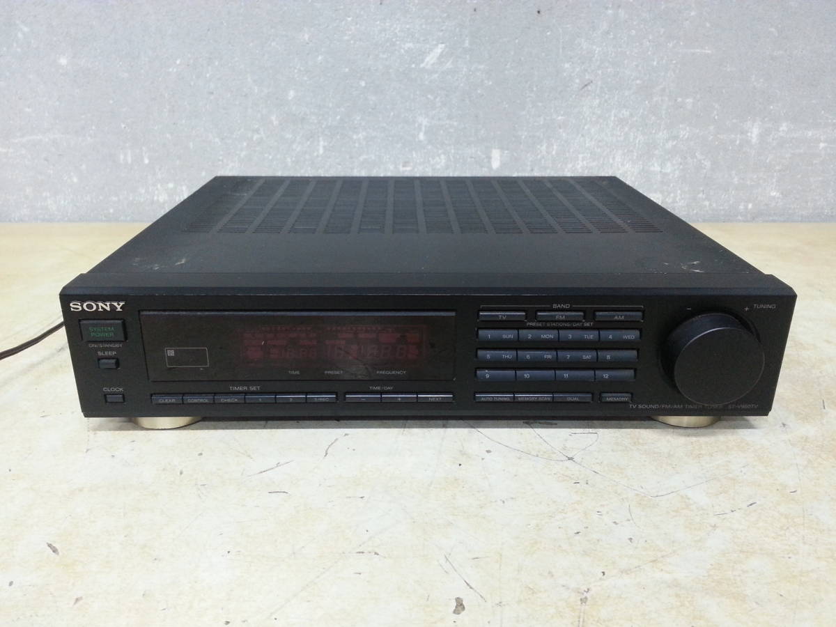 1as1855　SONY　ソニー　ST-V950TV 　TV SOUND /FM/AM TIMER TUNER チューナー　ジャンク品　iC0506_画像1