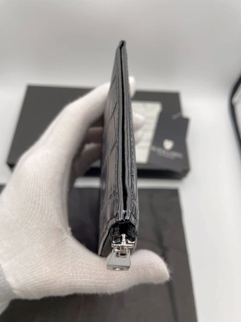 ブラックレーベル クレストブリッジ ラウンドファスナー 長財布 小銭