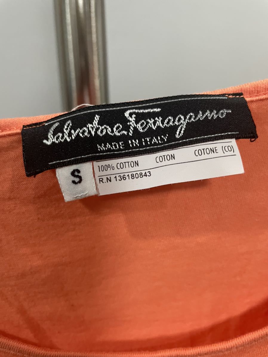 美品Salvatore Ferragamoフェラガモ半袖カットソーTシャツS_画像5
