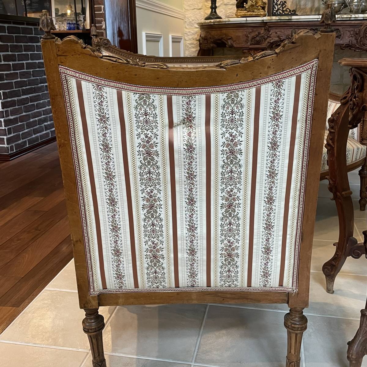 大人気特価 ヤフオク! - フランスアンティーク チェア 訳あり品 サロンチ... 国産大得価