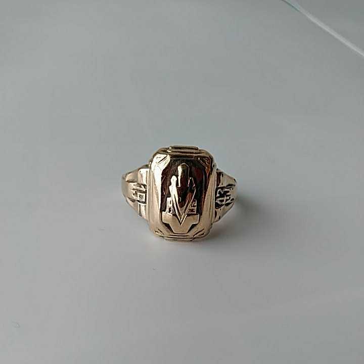 1943年 VINTAGE BALFOUR COLLEGE RING 40s ビンテージ バルフォア カレッジリング 1940s 50s　ゴールド 1950s ROCKABILLY ロカビリー _画像1