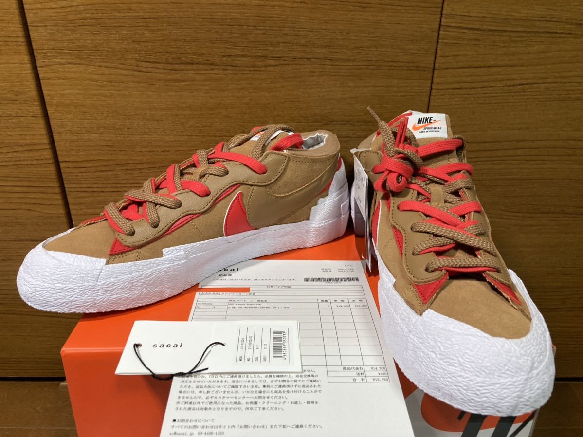 超格安一点 Tan British LOW BLAZER sacai x US11【新品未使用・国内黒