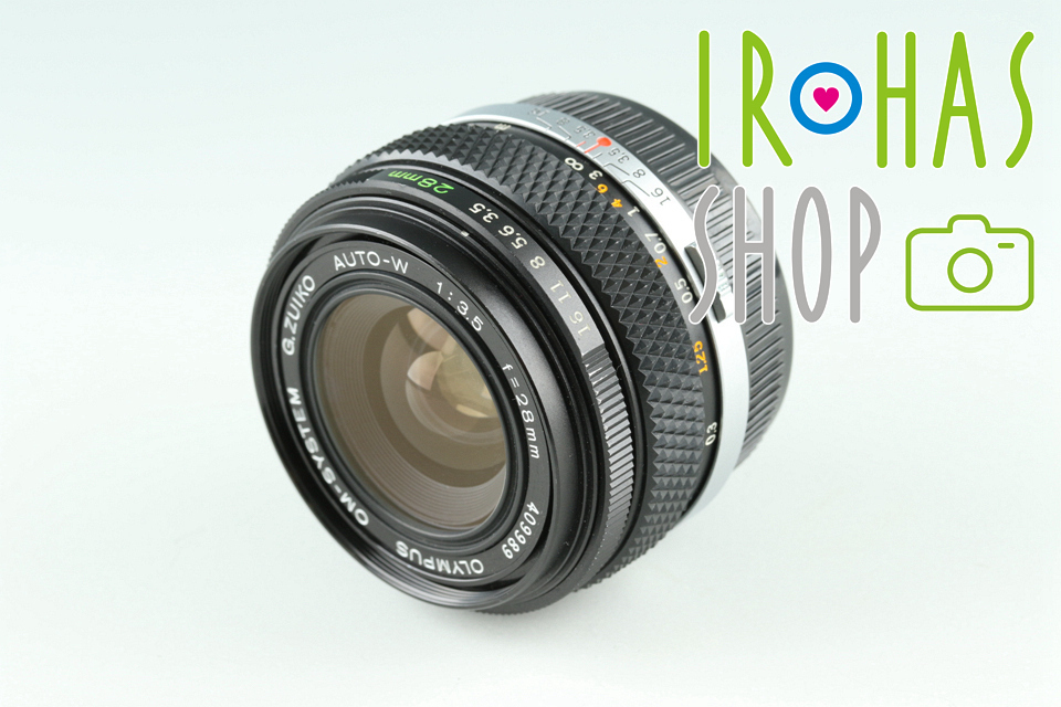 上品な Auto-W G.Zuiko OM-System Olympus 28mm #37289F4 Lens F/3.5