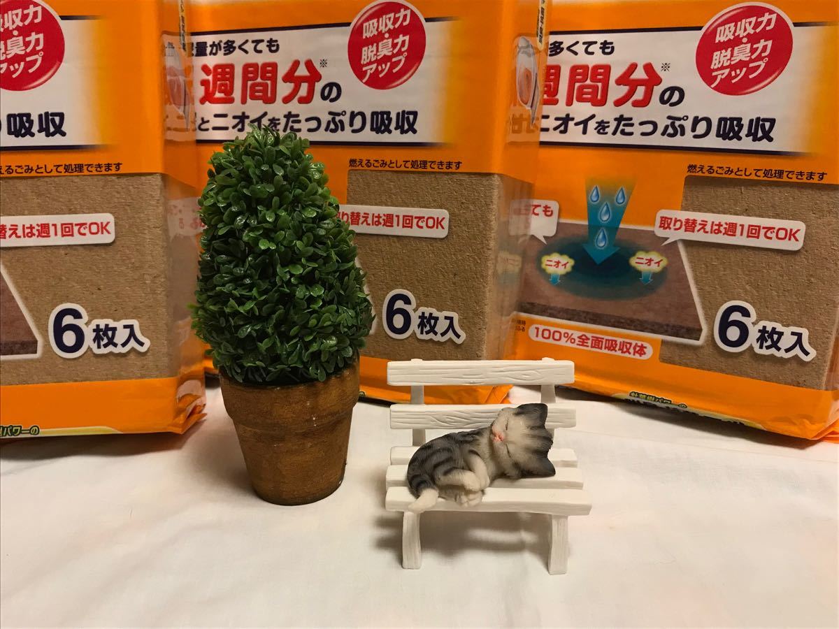 犬猫用　にゃんともワンダフル清潔トイレ　脱臭抗菌マット　猫のトイレ　クリーンミュウ　国産天然ひのきのチップ　4L 猫フィギュア