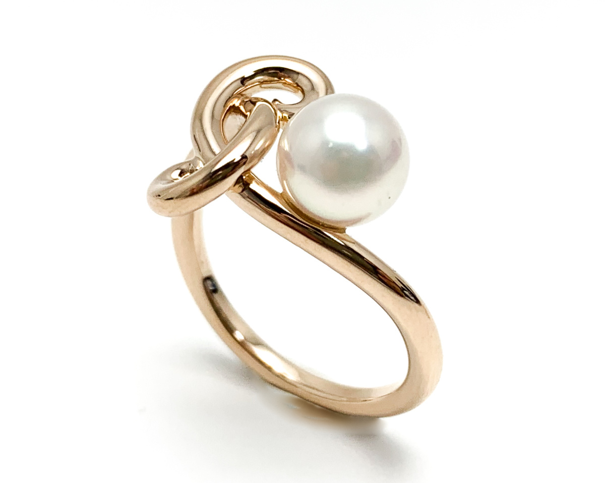 MIKIMOTO ミキモト K18 18金ピンクゴールド アコヤパール 真珠 約7.4mm