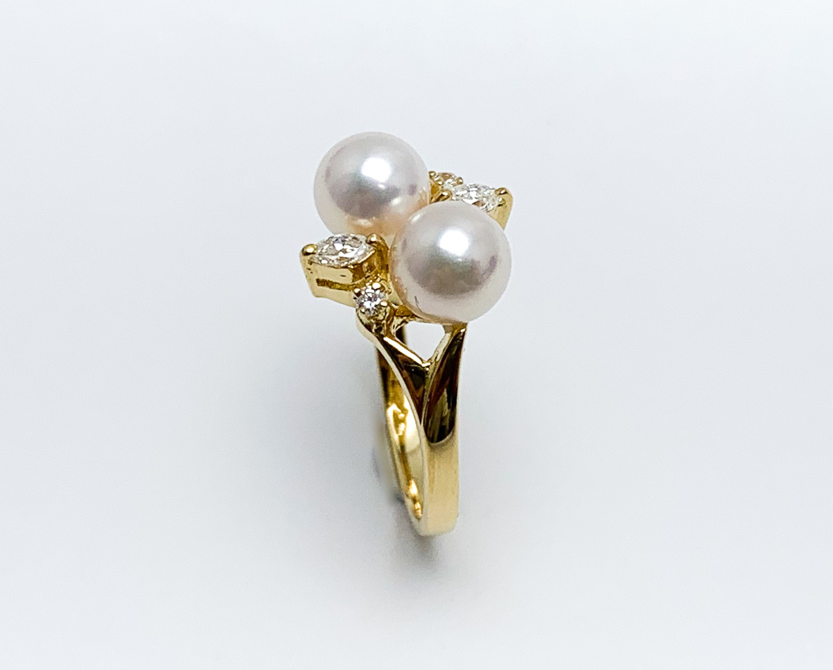 MIKIMOTO ミキモト 750 18金イエローゴールド アコヤパール 真珠