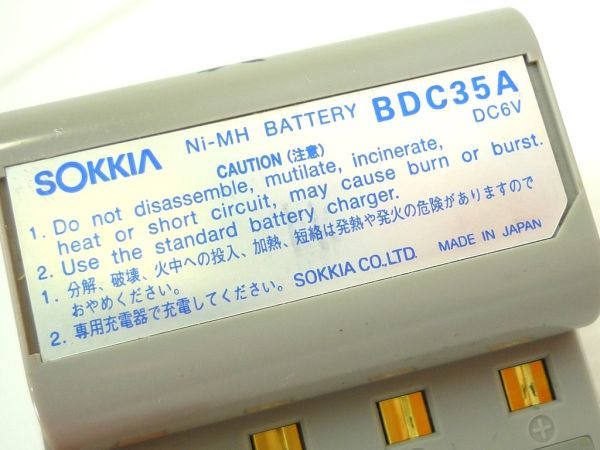 動作確認済 ソキア SOKKIA バッテリー 充電 BDC35A 測量機器 トータルステーション 可動品 6V /容量2700mAh Ni-MH お買得 必見 _②_画像7