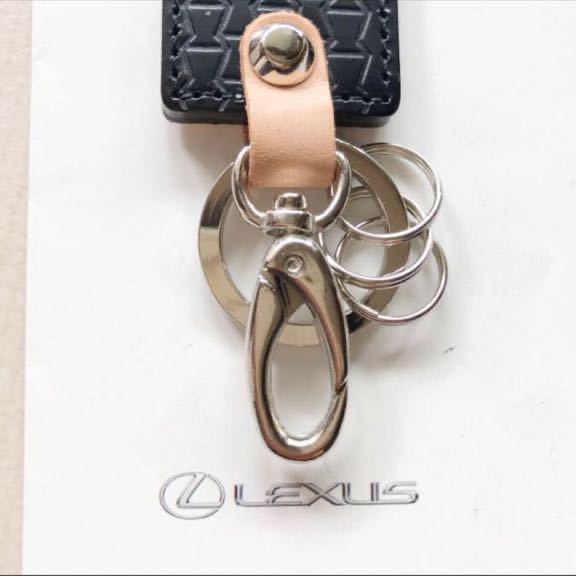 # new goods unused # rare! Lexus LEXUS original [ real leather made key holder ] spindle 15th Anniversary limitation black loop made in Japan free shipping!