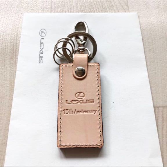 # new goods unused # rare! Lexus LEXUS original [ real leather made key holder ] spindle 15th Anniversary limitation black loop made in Japan free shipping!