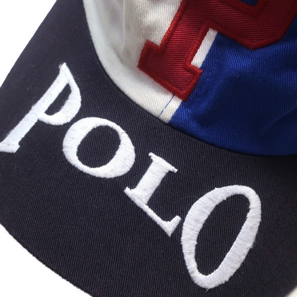 カタログギフトも! 【超希少】90s POLO ブルー キャップ Pロゴ RL-67